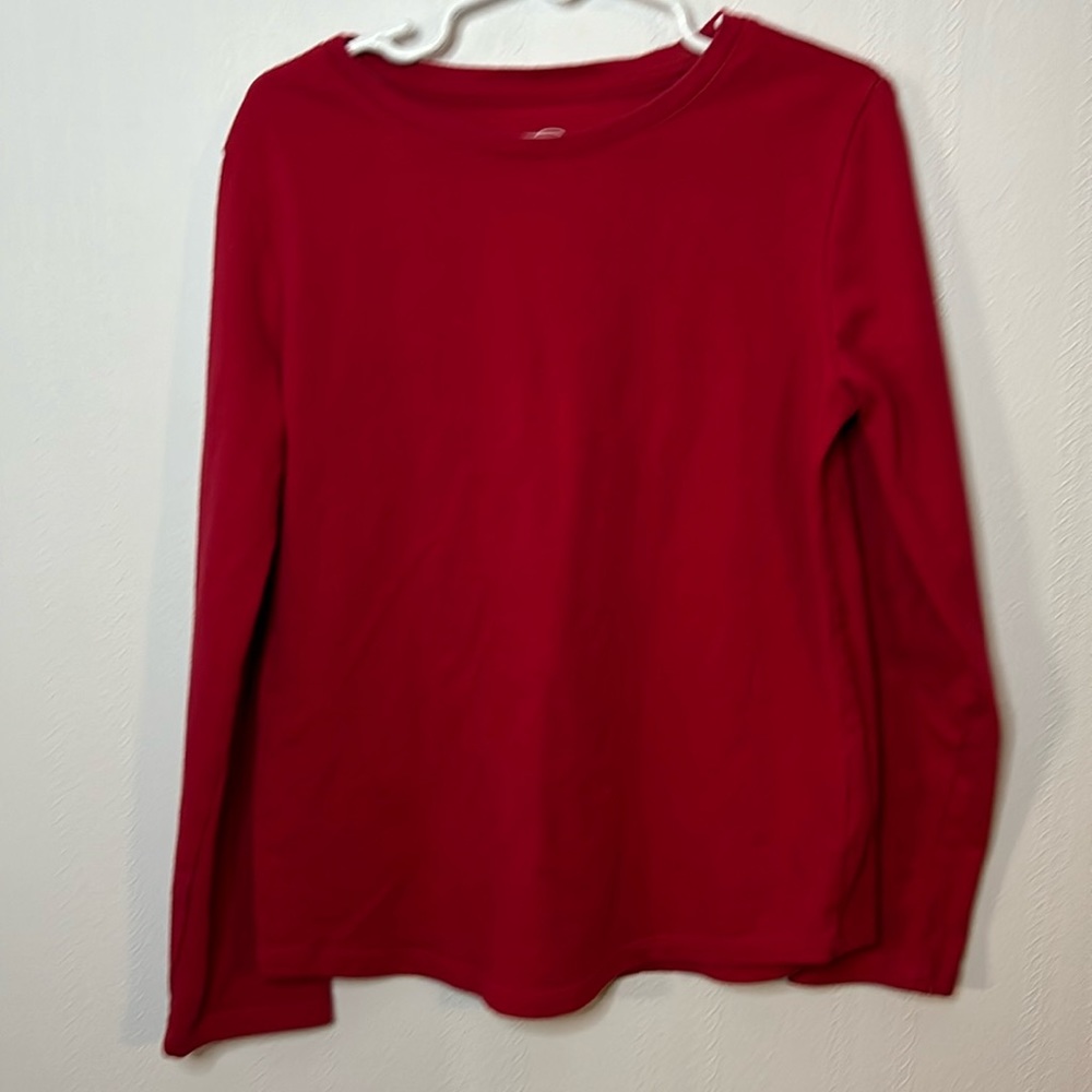 Girls size 7-8 long sleeve red shirt